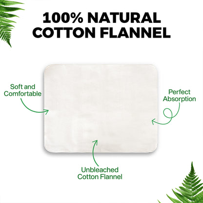 2 Pack Natural Cotton Flannel (Reusable)