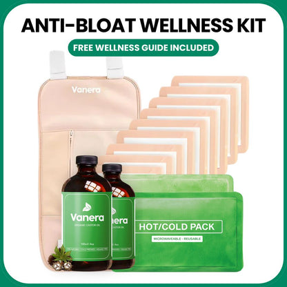 Anti Bloat Wellness Kit - A 15 Piece Castor Oil Kit To Manage Bloating & Water Retention