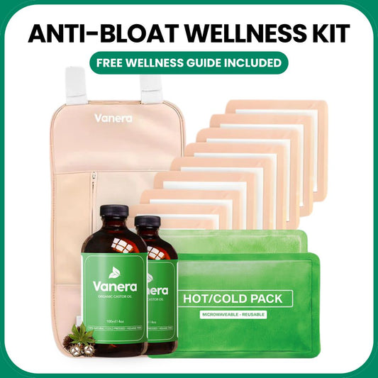 Anti Bloat Wellness Kit - A 15 Piece Castor Oil Kit To Manage Bloating & Water Retention